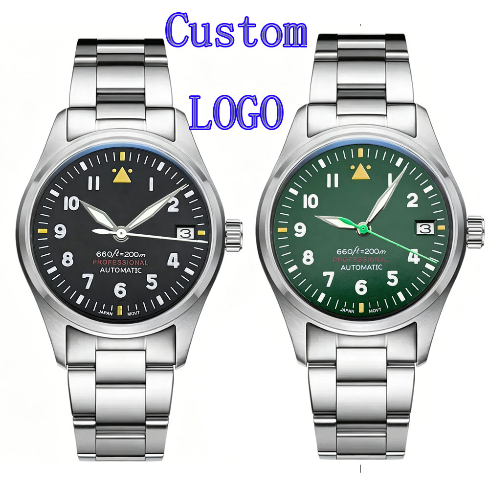 Custom LOGO 36mm 39mm Pilot Wa - Stainless Bracelet Diver ulasan dan harga