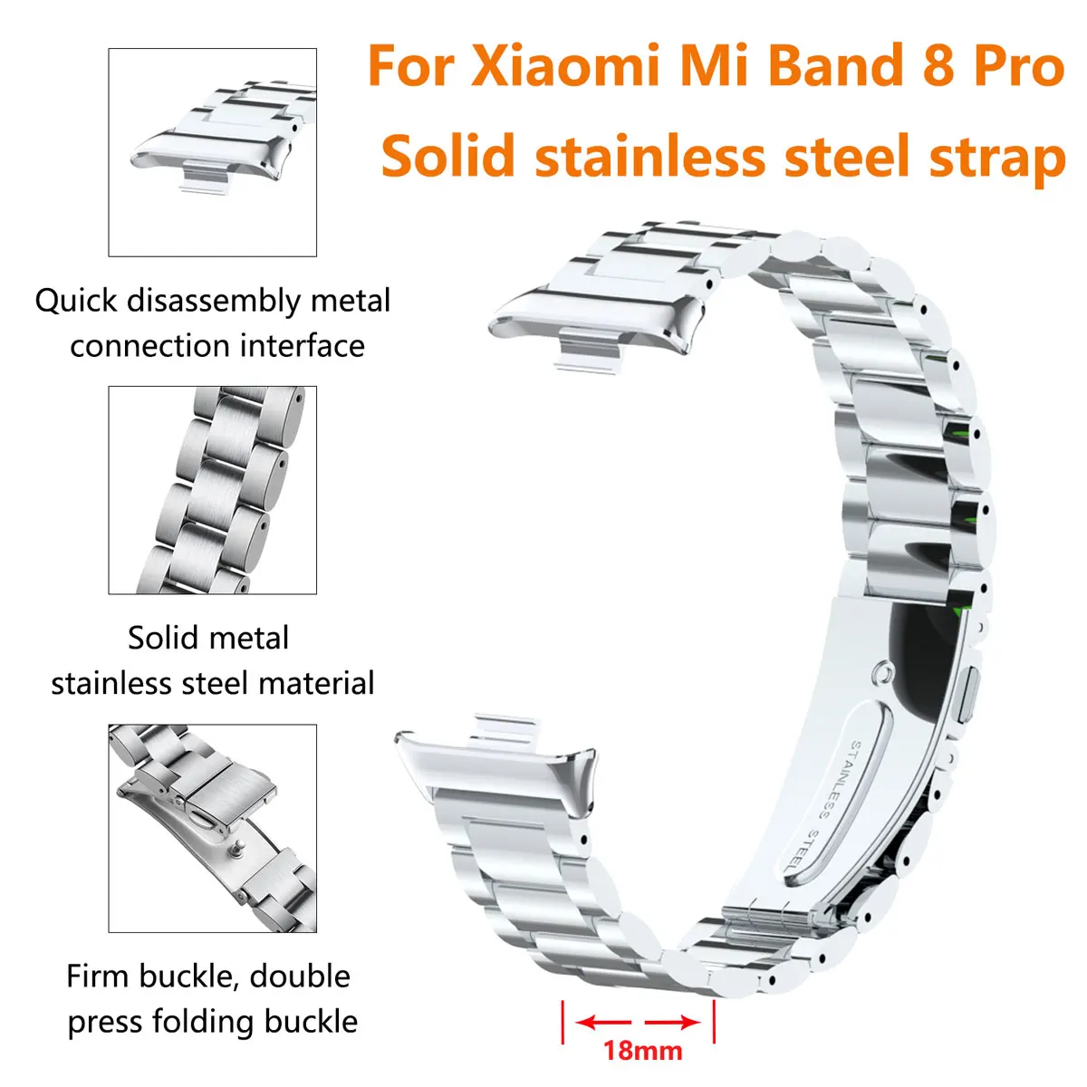 Suitable for Xiaomi band 8pro  - Mesh Strap Metal ulasan dan harga