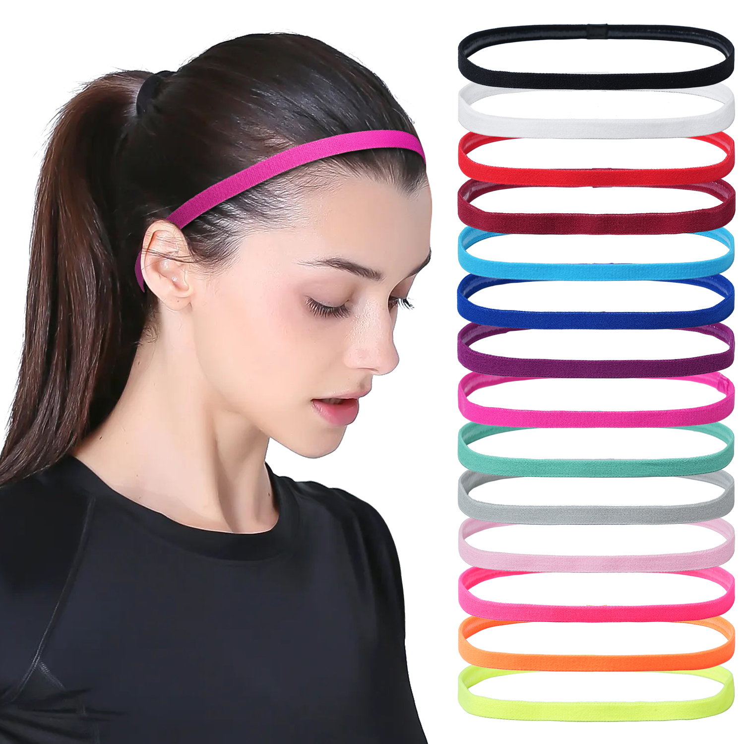 3Pcs Non-Slip Sports Hairband  - Silicone Band Women ulasan dan harga