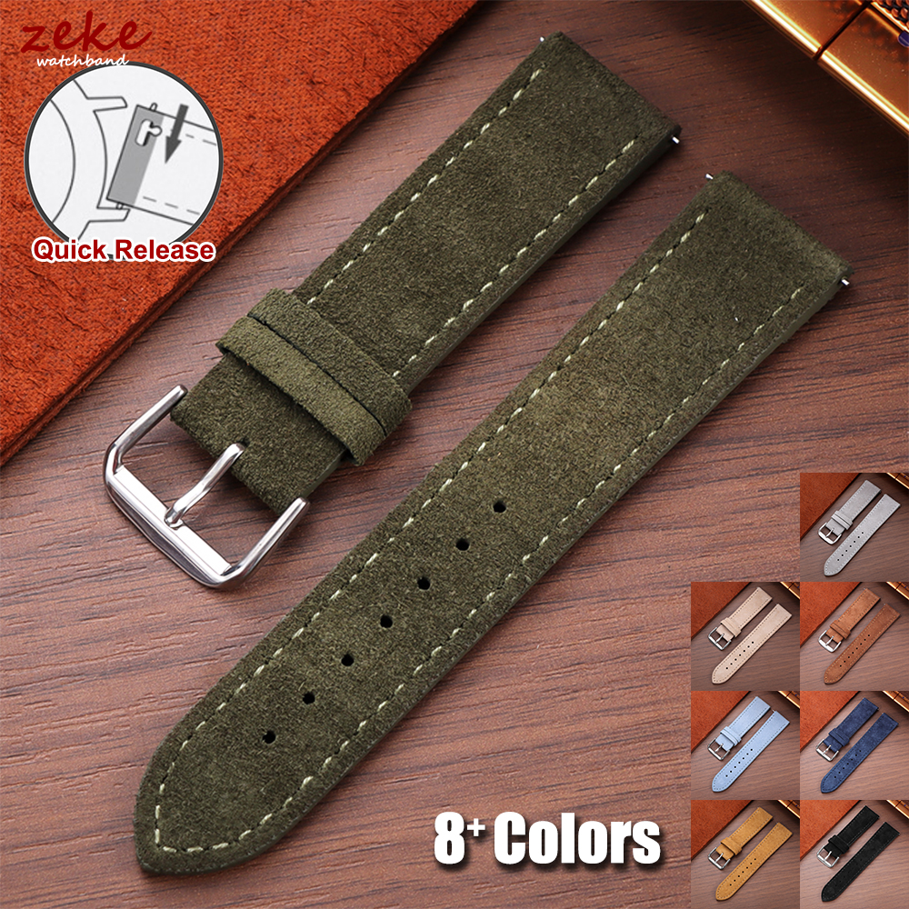 20mm Vintage Suede Cowhide Wat - Suede Strap Watch ulasan dan harga