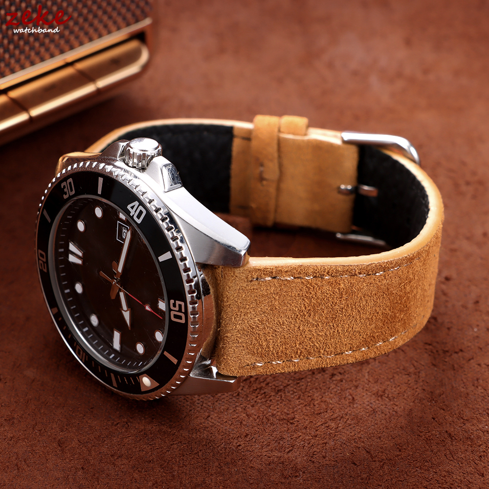 20mm Vintage Suede Cowhide Wat - Suede Strap Watch ulasan dan harga