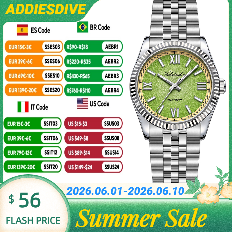 ADDIESDIVE Hight Quality Sapph - Stainless Bracelet Diver ulasan dan harga