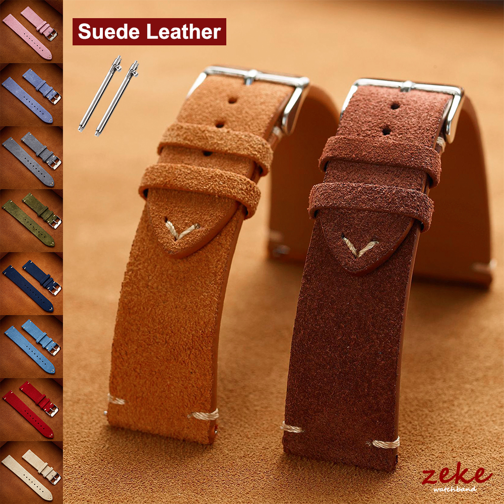 Brown Genuine Leather Watch Ba - Suede Strap Watch ulasan dan harga