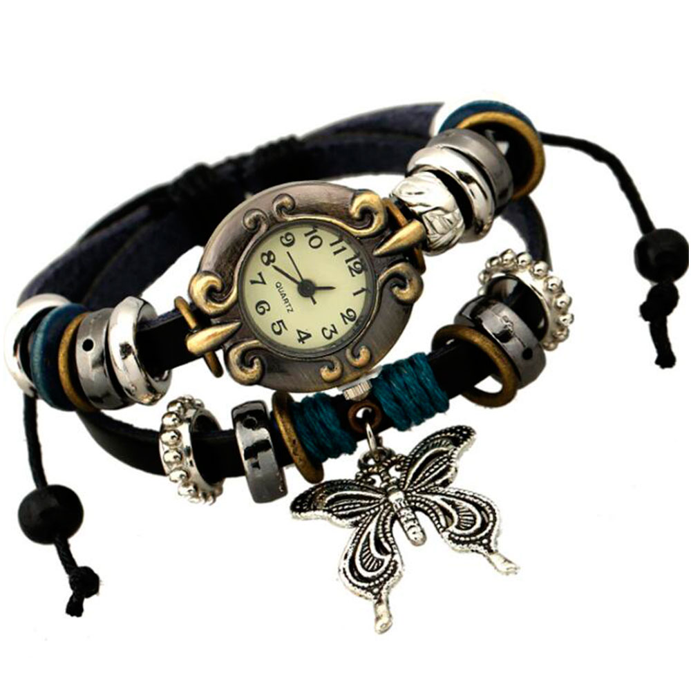 Handmade Butterfly Beads Brace - Leather Watch Band Men ulasan dan harga