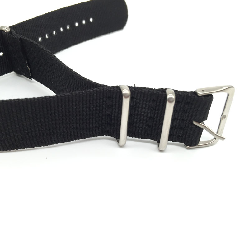 Black Nylon Strap for 16mm 18m - Nato Strap Nylon ulasan dan harga