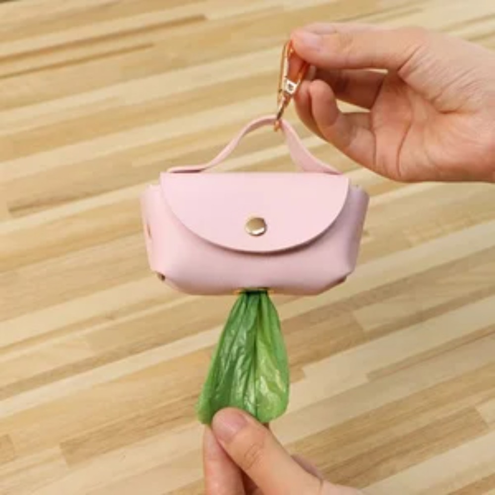 Elegant Leather Dog Poop Bag C - Leather Strap Quick Release ulasan dan harga