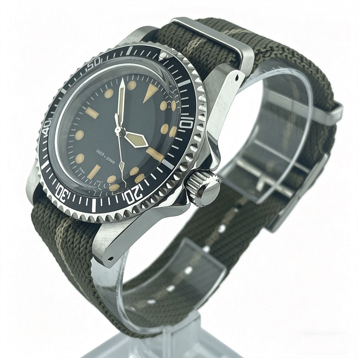 39.5mm Diver Retro watch acryl - Tropic Strap Vintage ulasan dan harga
