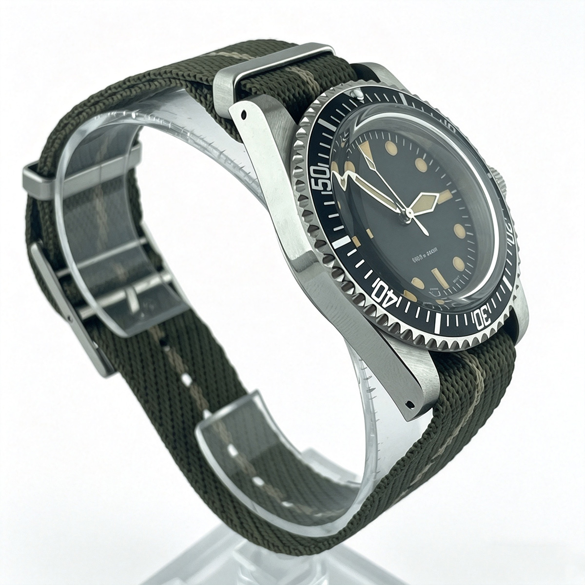 39.5mm Diver Retro watch acryl - Tropic Strap Vintage ulasan dan harga