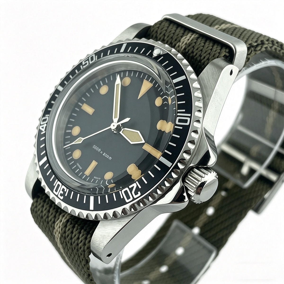 39.5mm Diver Retro watch acryl - Tropic Strap Vintage ulasan dan harga