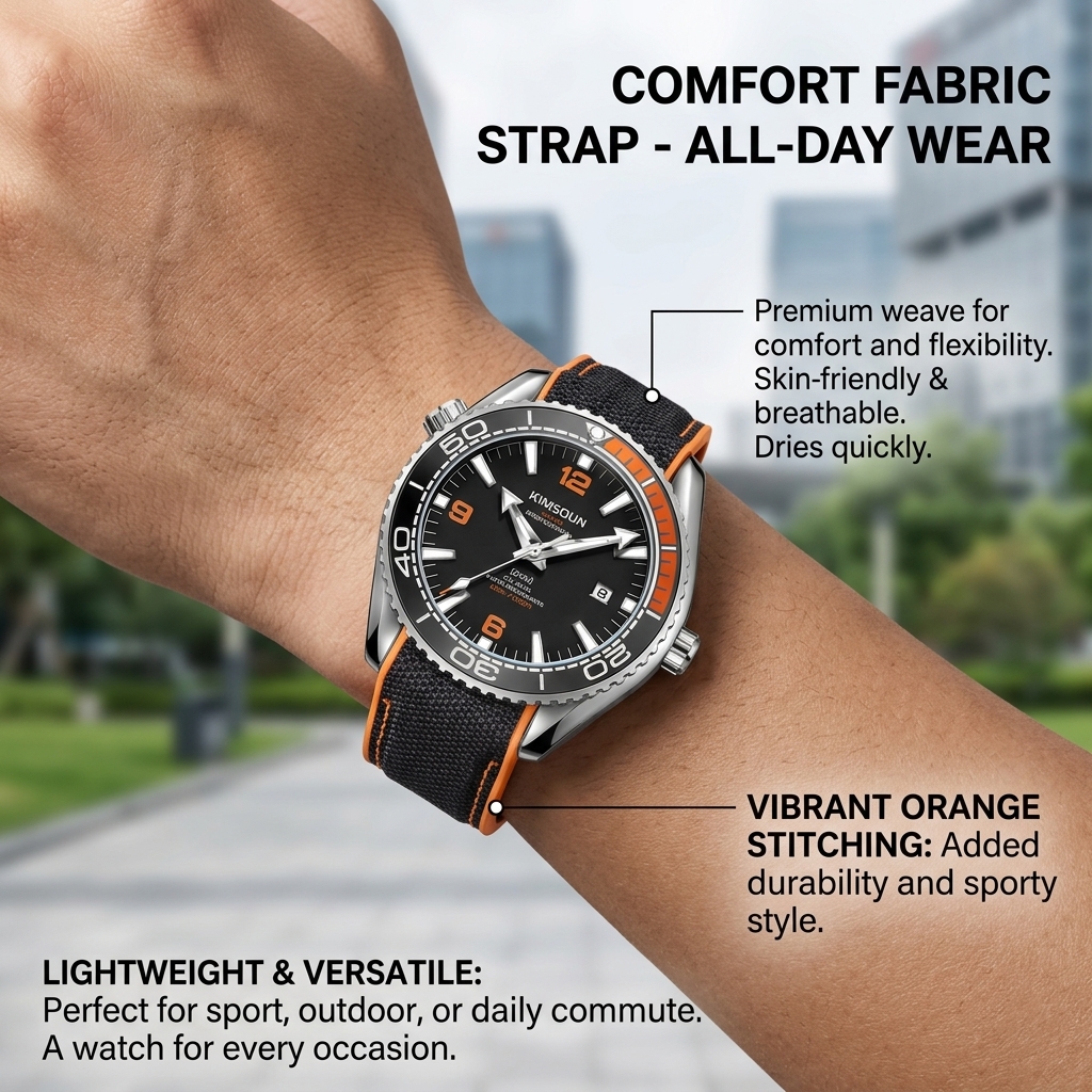 1 piece sporty men's watch wit - Canvas Strap Watch ulasan dan harga