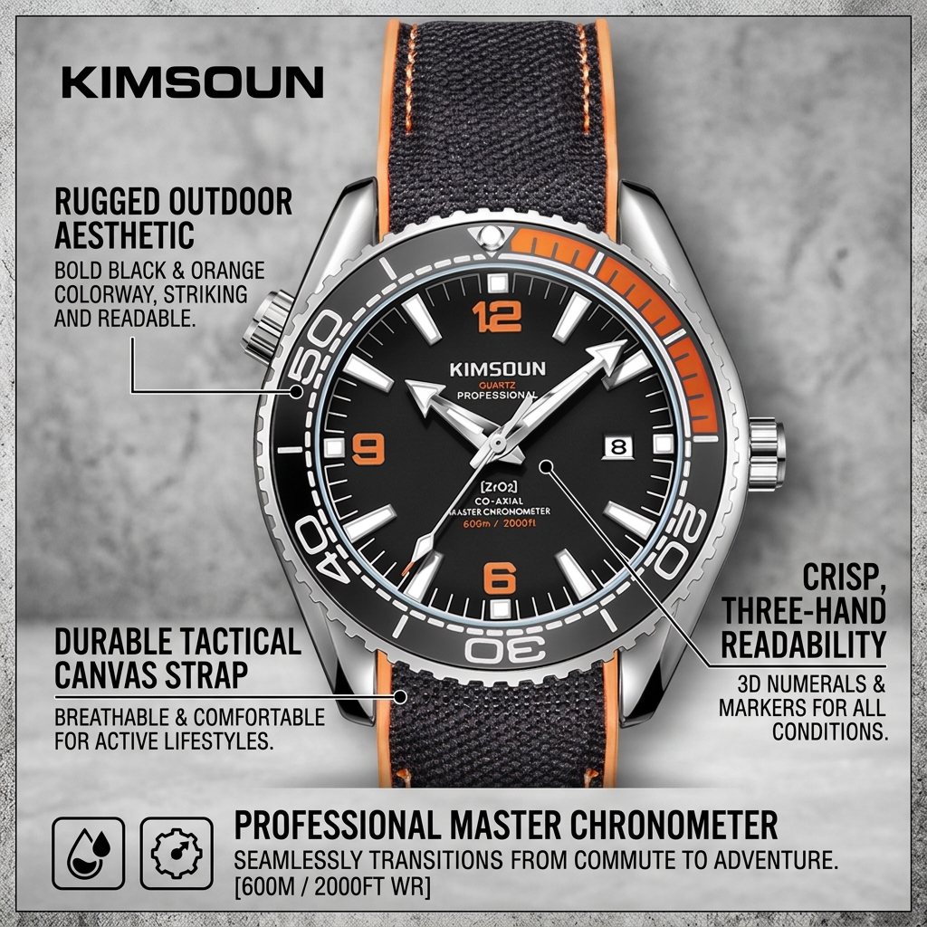 1 piece sporty men's watch wit - Canvas Strap Watch ulasan dan harga