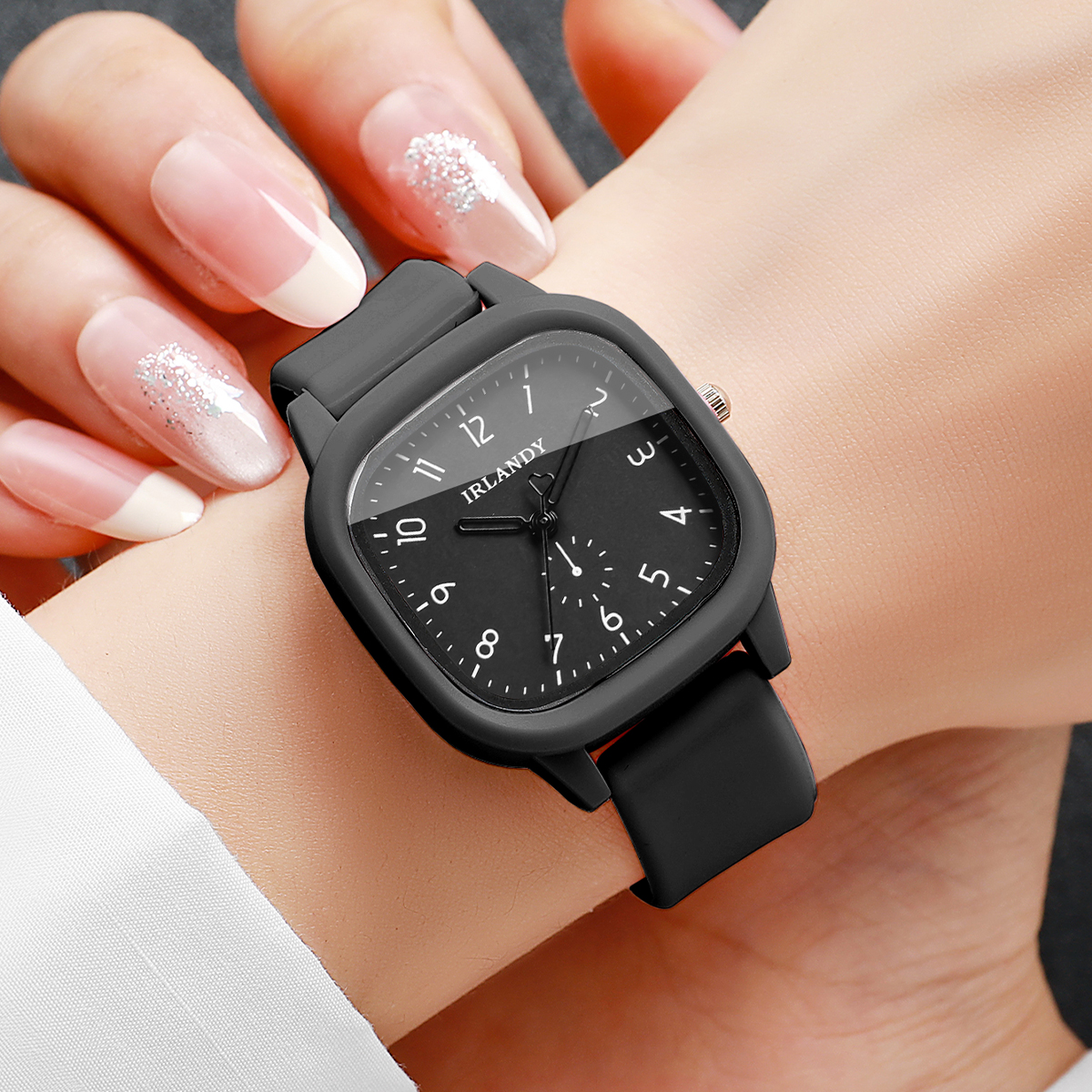 Fashion Square Women Quartz Wa - Silicone Band Women ulasan dan harga