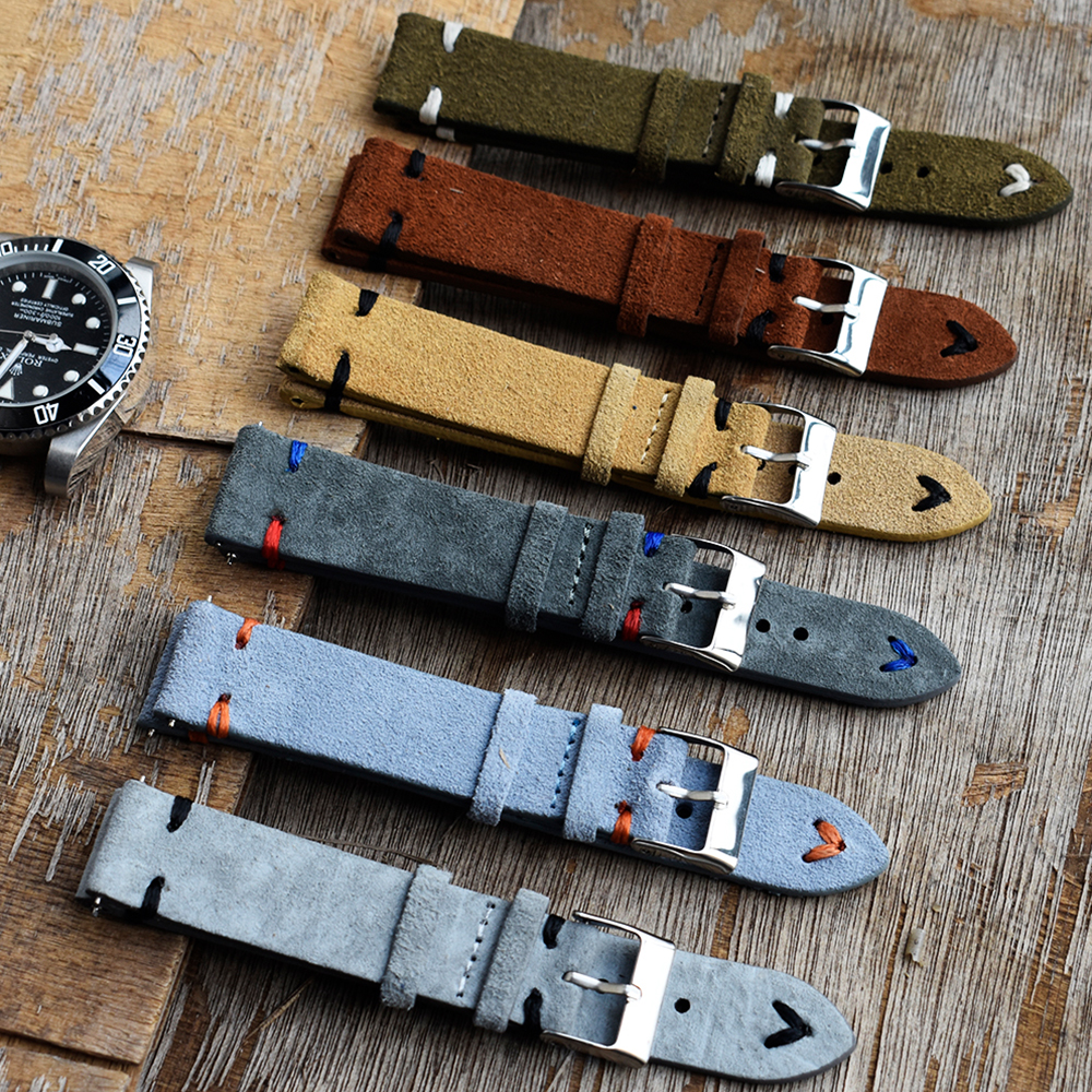 High Quality Vintage Suede Lea - Suede Strap Watch ulasan dan harga