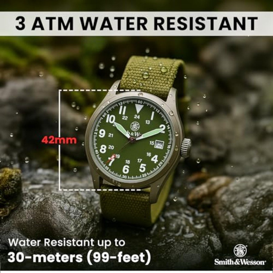 Men's Military Watch, 3 Interc - Canvas Strap Watch ulasan dan harga