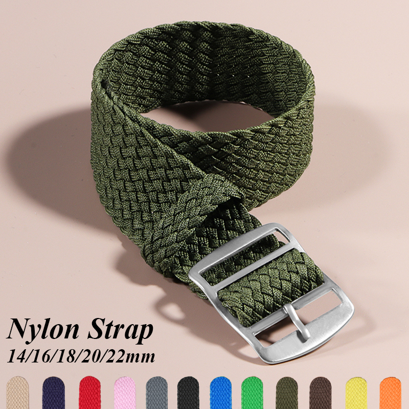 16mm 18mm 20mm 22mm Nylon Canv - Perlon Strap Woven ulasan dan harga