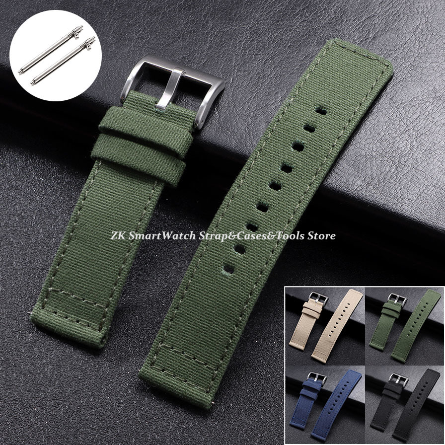 Nylon Watch Strap 20mm 22mm fo - Canvas Strap Watch ulasan dan harga