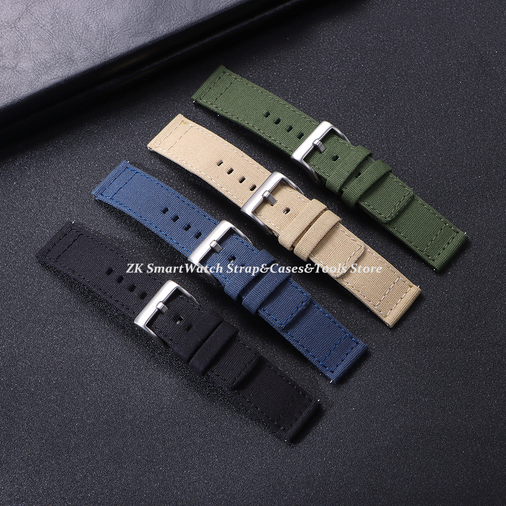 Nylon Watch Strap 20mm 22mm fo - Canvas Strap Watch ulasan dan harga