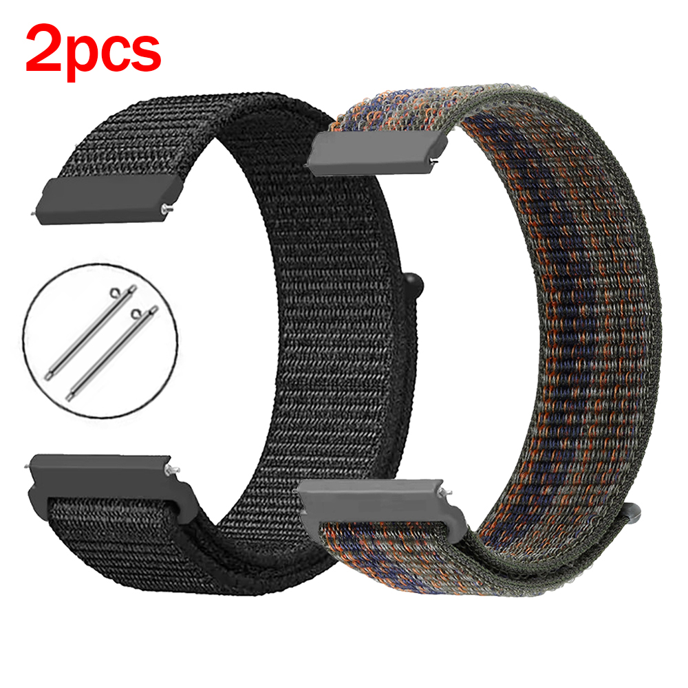 2Pcs 22mm Nylon Sport Strap Fo - Sport Loop Velcro ulasan dan harga