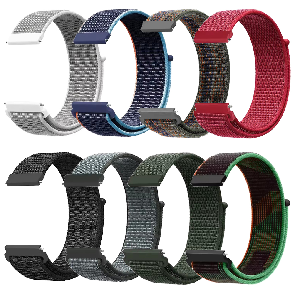 2Pcs 22mm Nylon Sport Strap Fo - Sport Loop Velcro ulasan dan harga