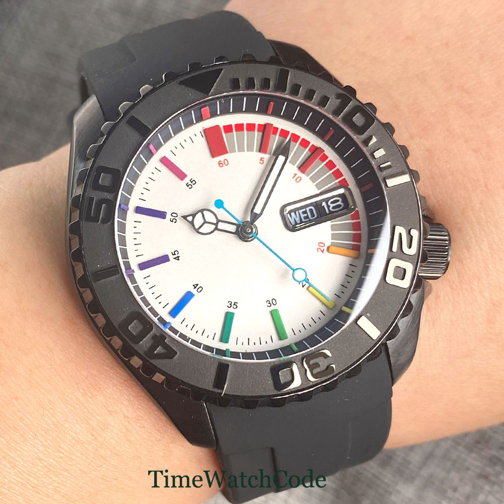 Tandorio 41mm 20ATM Diver Auto - Rubber Strap Diver ulasan dan harga