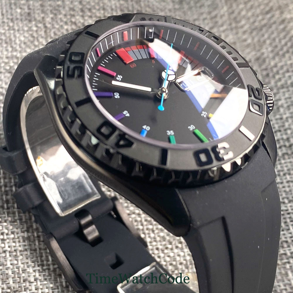 Tandorio 41mm 20ATM Diver Auto - Rubber Strap Diver ulasan dan harga