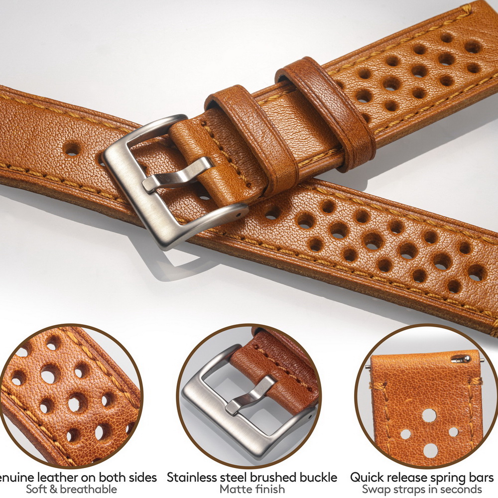 Hemsut Cowhide Watch Band Quic - Rubber Strap Diver ulasan dan harga