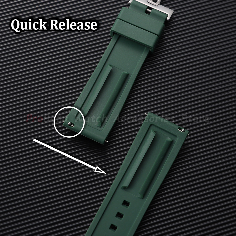 Silicone Straps 18mm 20mm 22mm - Leather Strap Quick Release ulasan dan harga