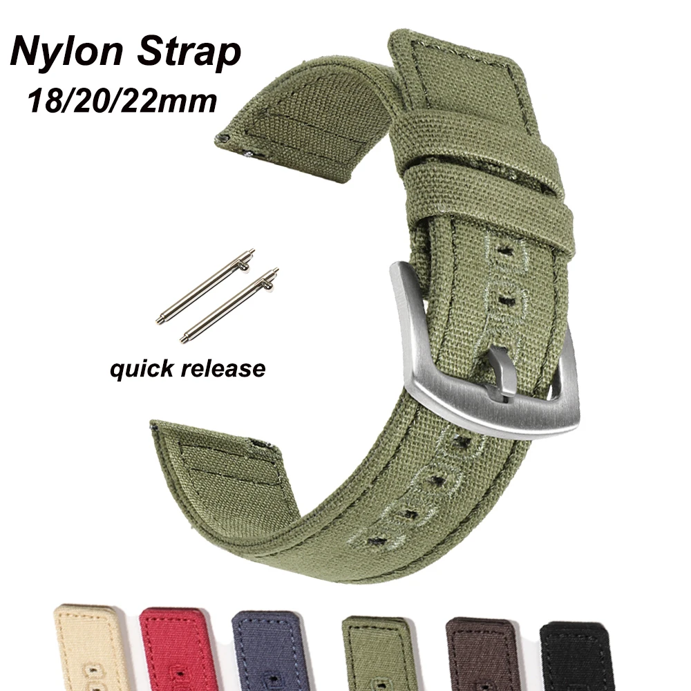 18mm 20mm Nylon Woven Canvas W - Perlon Strap Woven ulasan dan harga