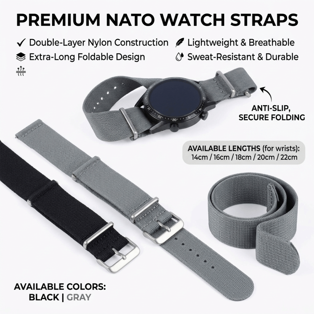 14/16/18/20/22mm NATO Watch Ba - Nato Strap Nylon ulasan dan harga