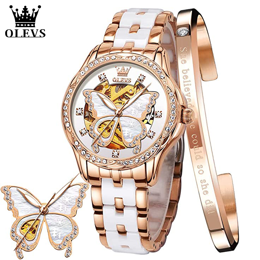 OLEVS Women's Automatic Watche - Butterfly Clasp Deployant ulasan dan harga