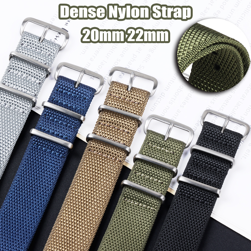 Dense Nylon Strap 20mm 22mm Wo - Perlon Strap Woven ulasan dan harga