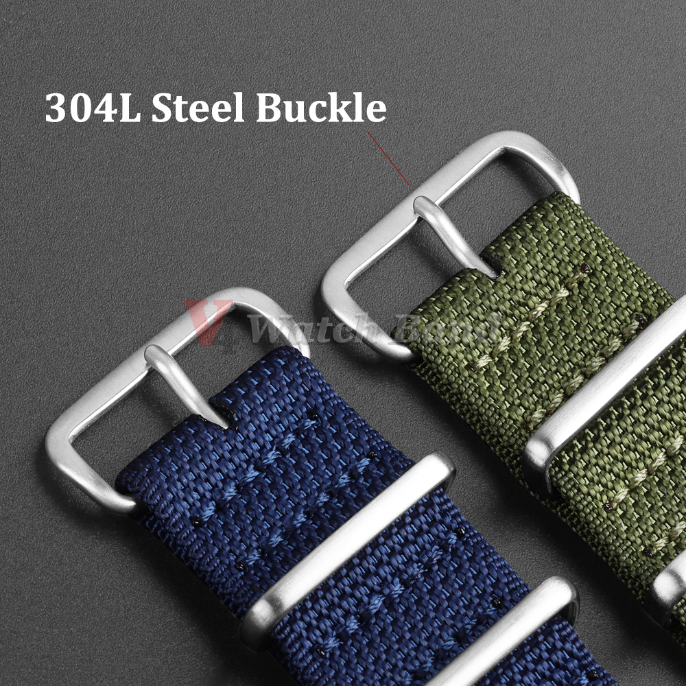 Dense Nylon Strap 20mm 22mm Wo - Perlon Strap Woven ulasan dan harga