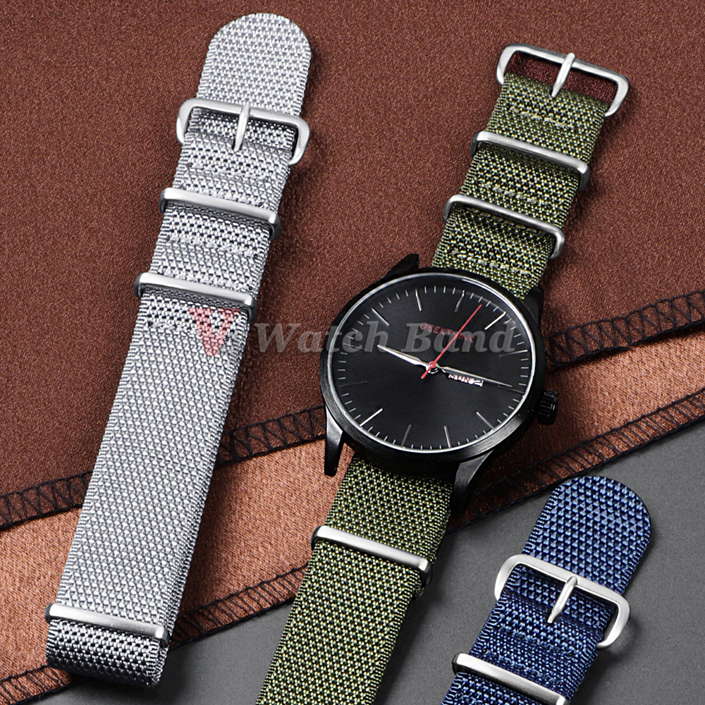Dense Nylon Strap 20mm 22mm Wo - Perlon Strap Woven ulasan dan harga